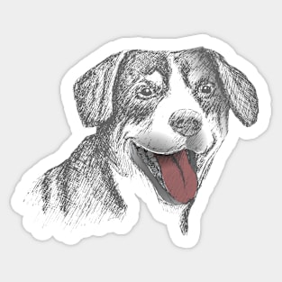 Dog Face Sketch Sticker